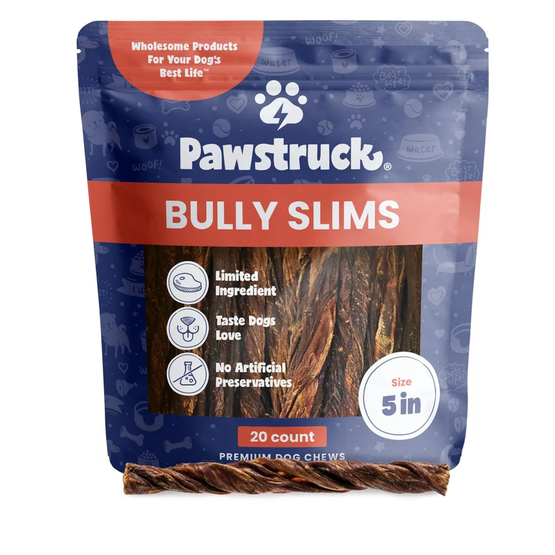 Pawstruck Goulets Boeuf 5 Pouces Junior – Friandises en Esophage pour Petits Chiens (20 Unités)