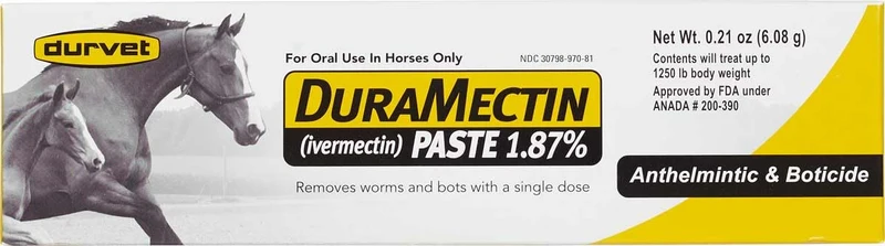DuraMectin Pâte Ivermectine 1,87% pour chevaux — Traitement et Contrôle des Parasites | Durvet
