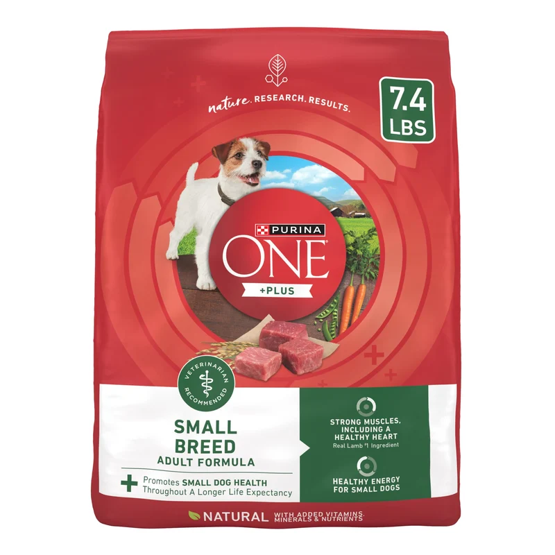 Purina ONE Petite Race Plus Protéine — Croquettes pour Chiens de Petite Taille (Agneau et Riz), 7,4 lb