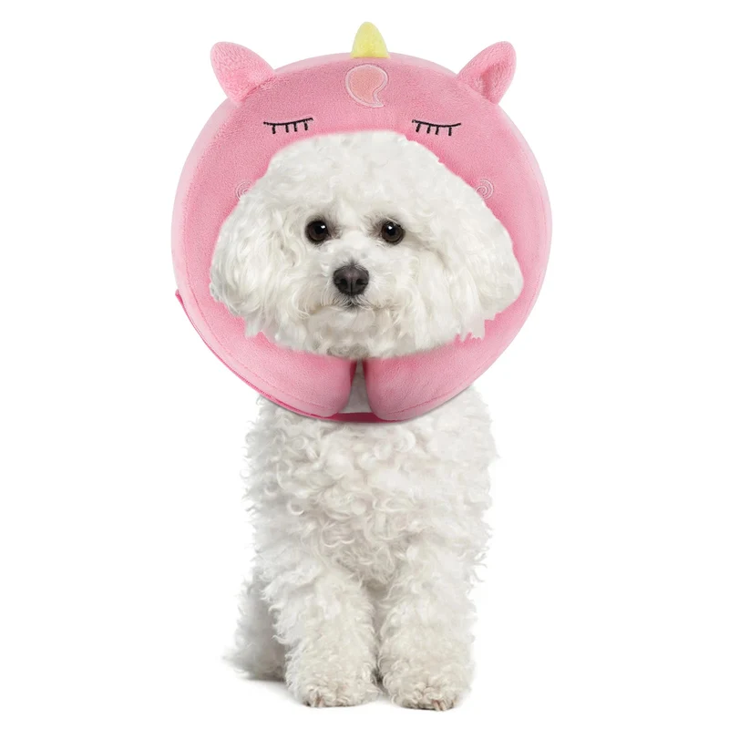 IEUUMLER Collier gonflable de récupération pour chien et chat – protection douce EU002 Unicorn M+