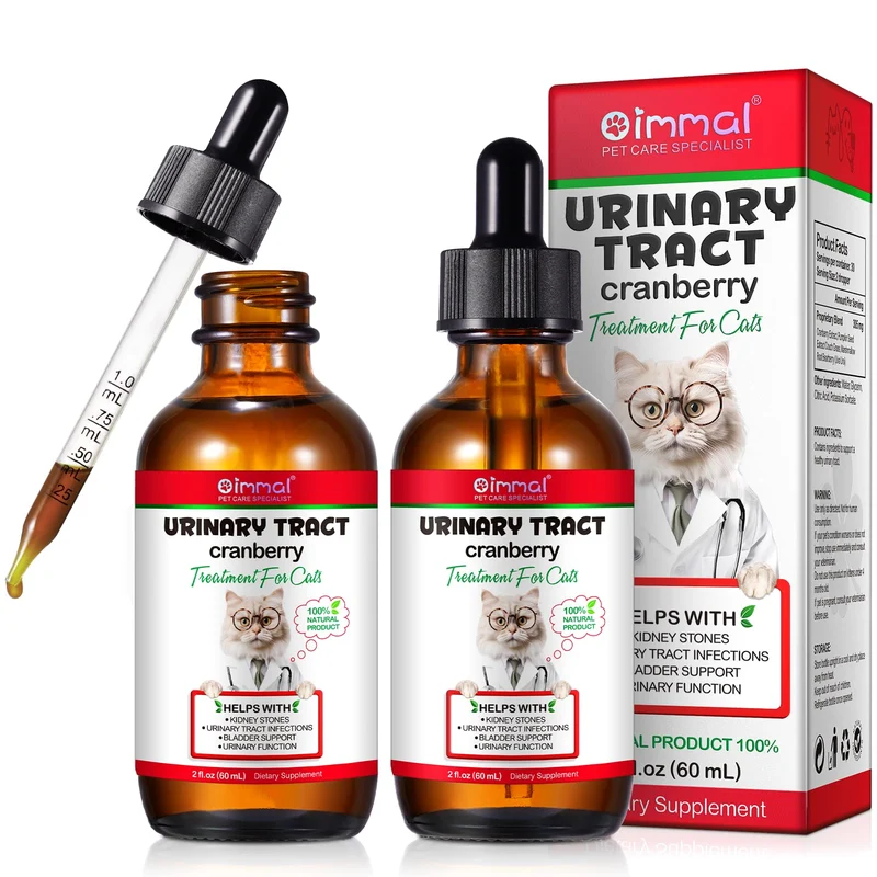 Gouttes urinaires pour chats VOSIFSDIY – Soin naturel vessie et rein, 60 ml x 2