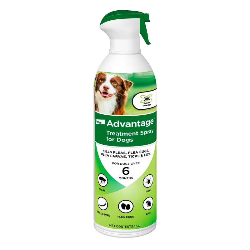 Advantage Spray Chien – Traitement Puces et Tiques, 15 oz