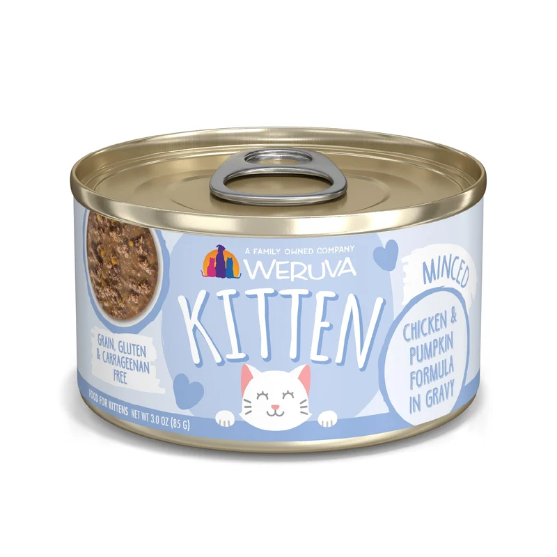 Weruva Kitten Poulet & Citrouille en Sauce – Boîtes 3 oz (Pack de 12)