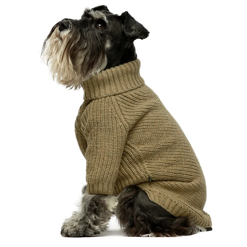 Fitwarm Pull Thermique Chien Sage Vert – Col Roulé, Taille Moyenne
