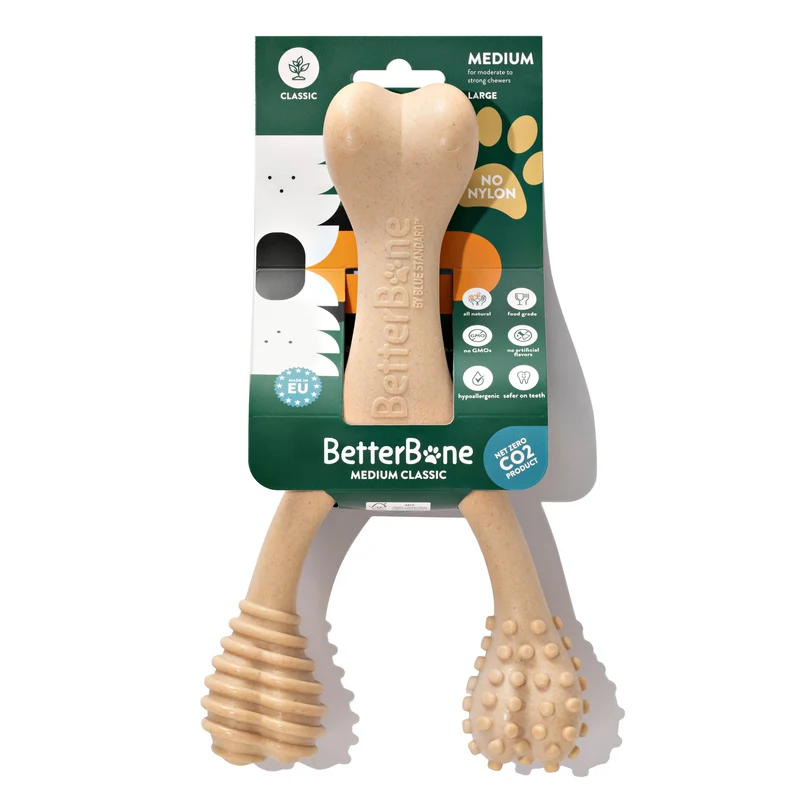 BetterBone - Densité Moyenne pour Chiens Forts | Jouet à Mâcher Naturel Sans Nylon