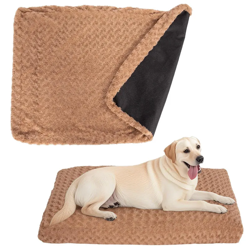 BLVOTKRO Housse de lit pour chien en velours rose – ultra-douce, lavable et amovible (36x24x4 pouces)