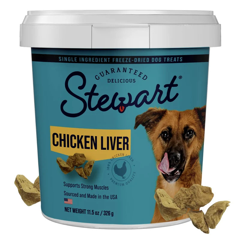 Stewart – Friandises Foie de Poulet 100% pour Chien, 11,5 oz (environ 215 pièces) – Sans Céréales, Protéines élevées