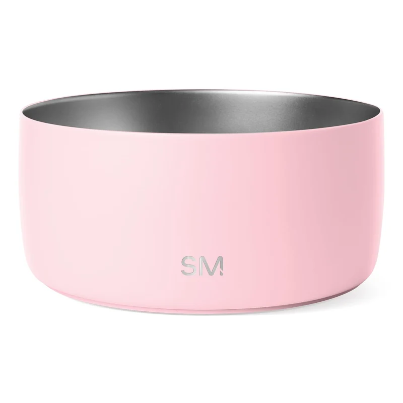 Simple Modern Bentley Bol pour Animaux | Bol en Acier Inoxydable Isole 64oz – Rose