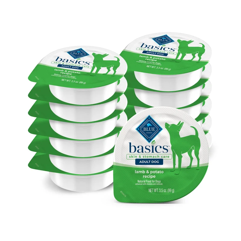 Blue Buffalo Basics – Alimentation humide sans céréales pour petites races, agneau
