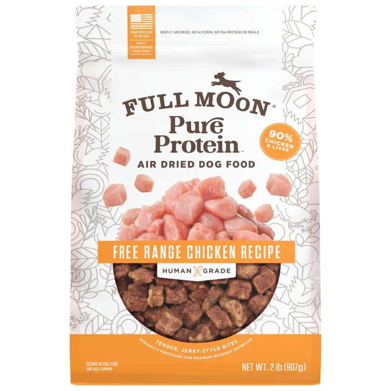 Full Moon Protéine Séchée au Poulet – Repas Chien Plein Air 2-lb