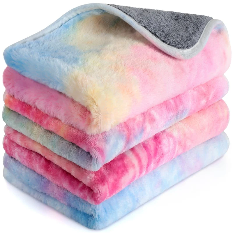 Reginary – 4 pièces de couvertures imperméables pour cobaye, 60 × 40 cm, motif marbré multicolore