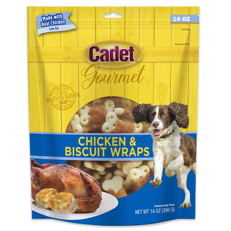 Cadet Gourmet Friandises Poulet Enrobé Biscuit – Récompense pour Chiens (14 oz)