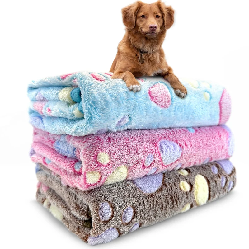 NXDZI — Ensemble de 3 Couvertures pour Chiens Moyens/Grands 41 x 31 po, Lavables, Douces et Chaudes