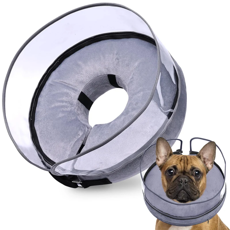 BARKLESS Collier en anneau gonflable pour chiens — Confort et Protection après chirurgie