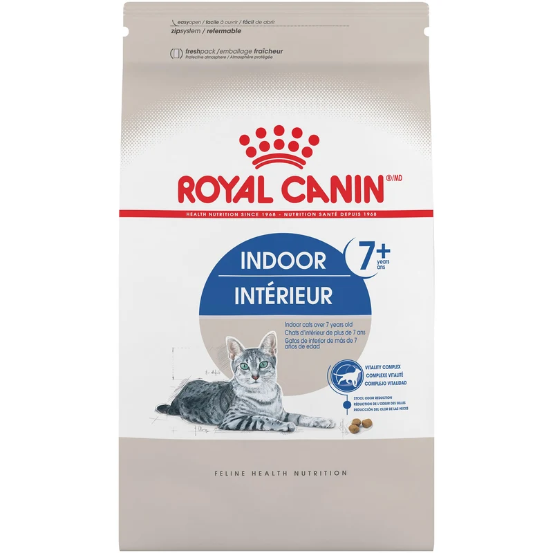 ROYAL CANIN Feline Health Indoor 7+ – Croquettes sèches pour chat d’intérieur âgé 7 ans et plus – 2,5 lb