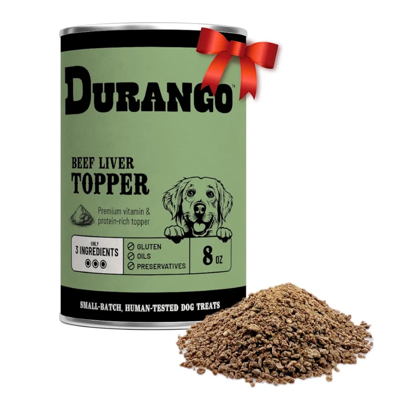 Garniture Foie de Boeuf Durango pour croquettes – Protéines élevées, ingrédients limités et sans céréales, fabriquée aux États-Unis, 60 portions, boîte aluminium 8 oz