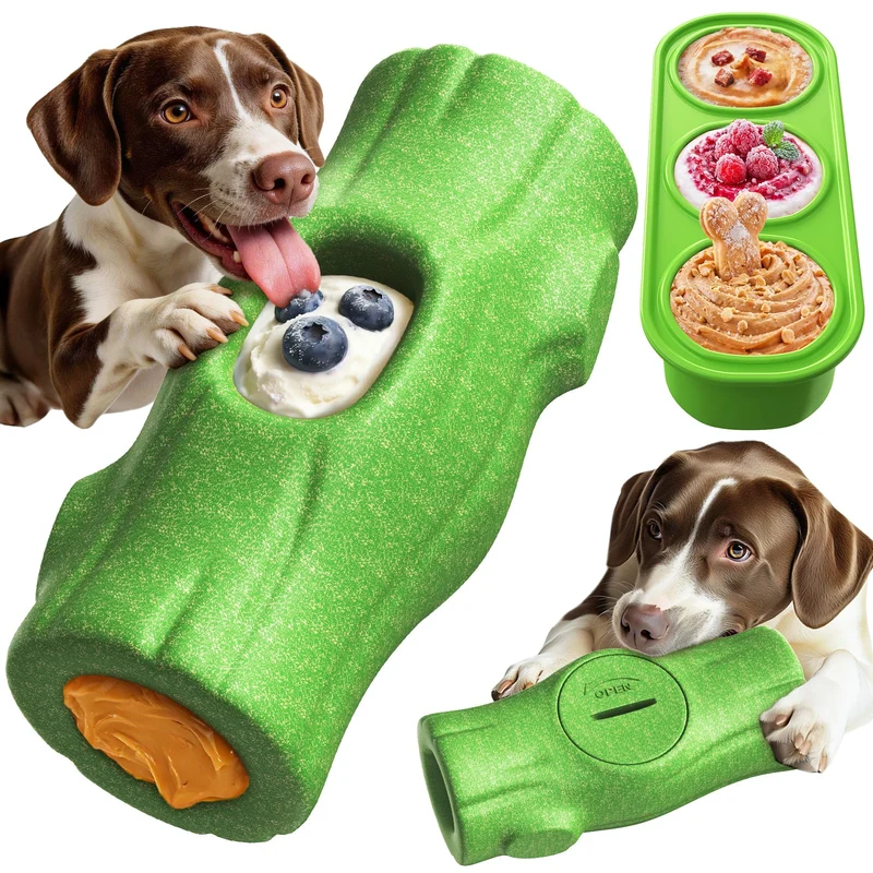 KADTC 3 en 1 – Jouet XL Remplissable pour Chiens, Friandise Beurre d'Arachide & Freeze, Indestructible sans BPA