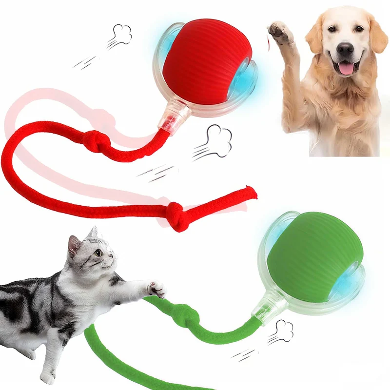 JinRui-T: 2 Balle Interactive pour Chiens et Chats – Jouet Auto-Roulant Intelligent