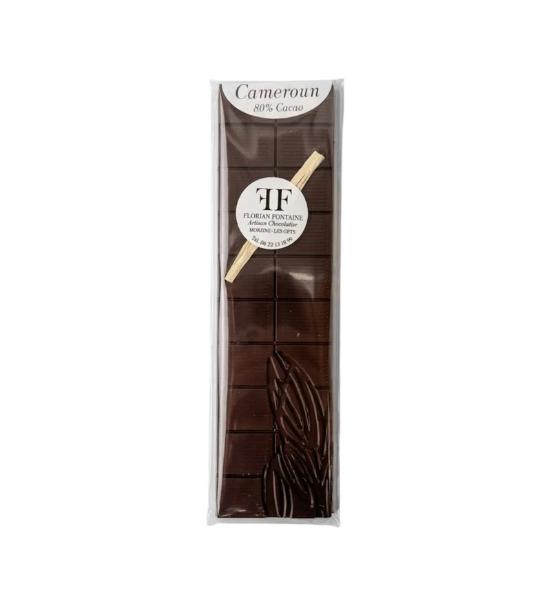 Tablette de chocolat noir 80% du Cameroun