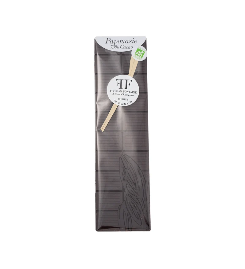 Tablette de chocolat noir 73% de Papouasie