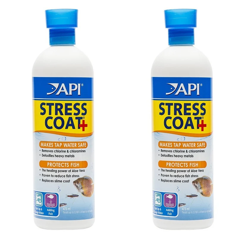 API Stress Coat – Pack de 2, Conditionneur d’eau pour Poissons 16 oz