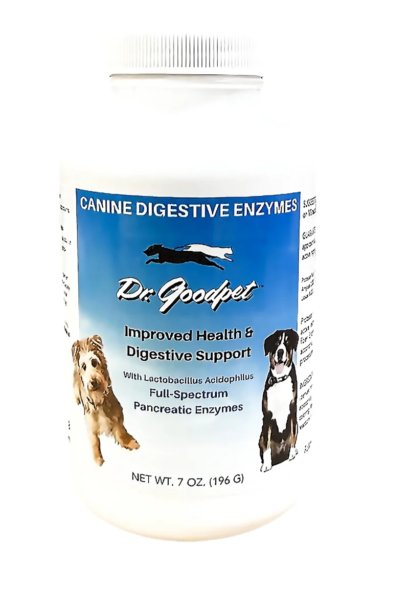 Dr. Goodpet Poudre d'enzymes digestives pour chiens – Digestion saine, absorption accrue – 7 oz – Fabriqué aux États-Unis