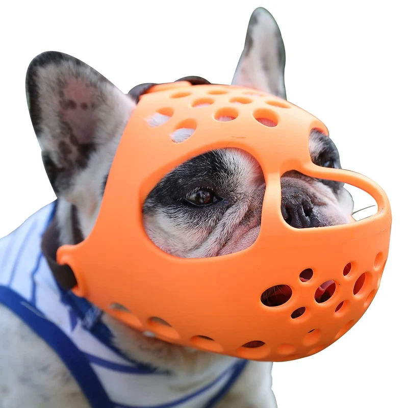 BARKLESS Muzzle Court en Silicone Doux – Museau Plat pour Bouledogues Français, Shih Tzu et Pug | Respiration et Grooming