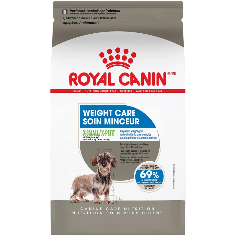 ROYAL CANIN X-Small Weight Care – Croquettes sèches pour petits chiens jusqu’à 8 lb