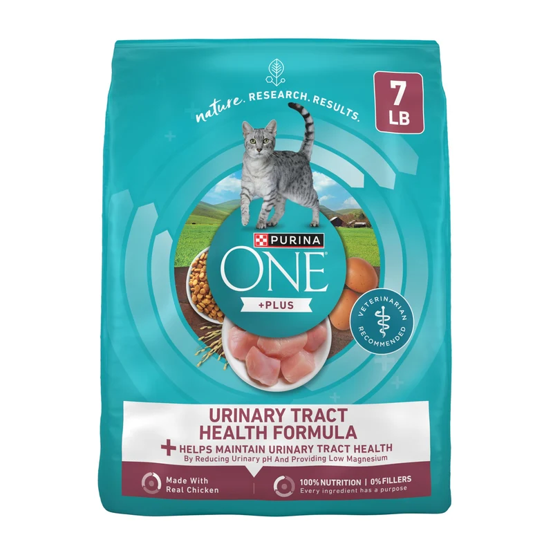 Purina ONE Protéine Élevée +Plus Santé Urinaire — Croquettes Sèches pour Chat Adulte 7 lb