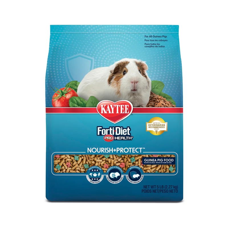 Kaytee Forti-Diet Pro Health Nourish+Protect – Nourriture pour cobaye, nutrition complète et soutien digestif, 2,27 kg