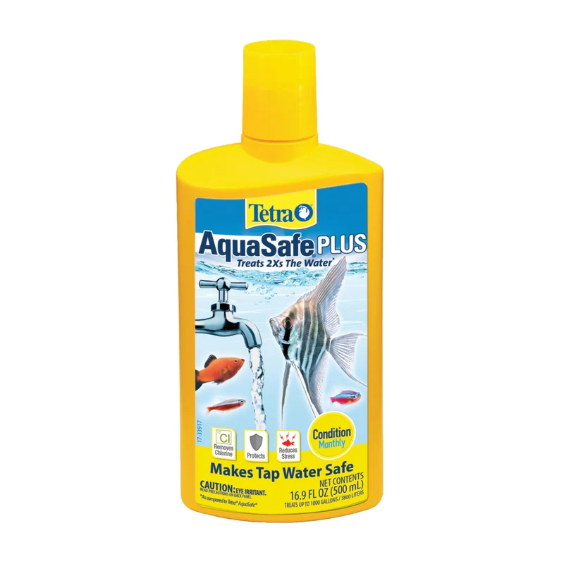 Tetra AquaSafe Plus – Conditionneur d’eau et déchlorant pour aquarium (16,9 oz)