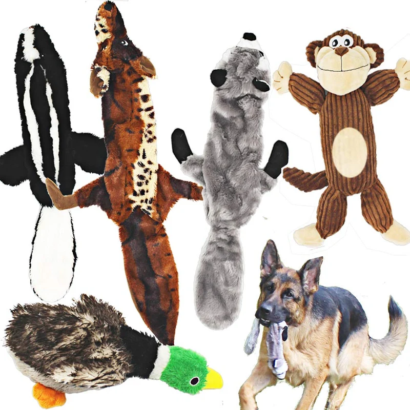 Jalousie 5 Pack : Jouets Chien Siffleurs - 3 Sans Bourrage + 2 Peluches avec Bourrage