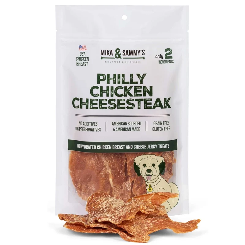 Mika & Sammy's Friandises Jerky pour Chiens – Poulet et Fromage, 142 g – Fabriqué aux États‑Unis