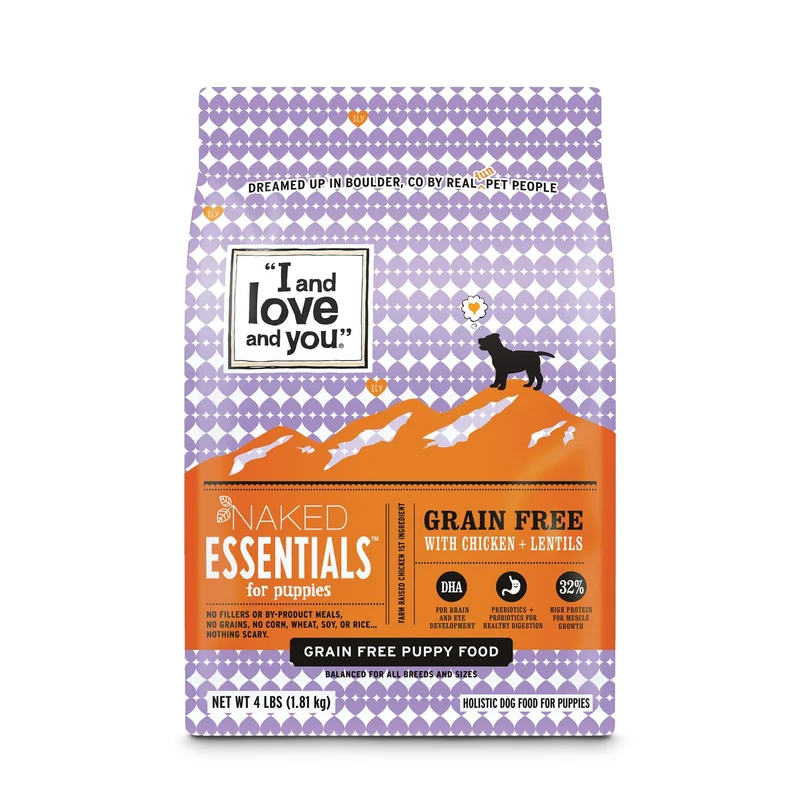 I and love and you Naked Essentials Croquettes pour chiots — Poulet + Lentilles, 4 lb, Protéines élevées, Sans céréales