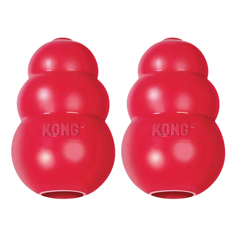 Jouet KONG Classic remplissable pour chiens — jeu et mastication, pack de 2