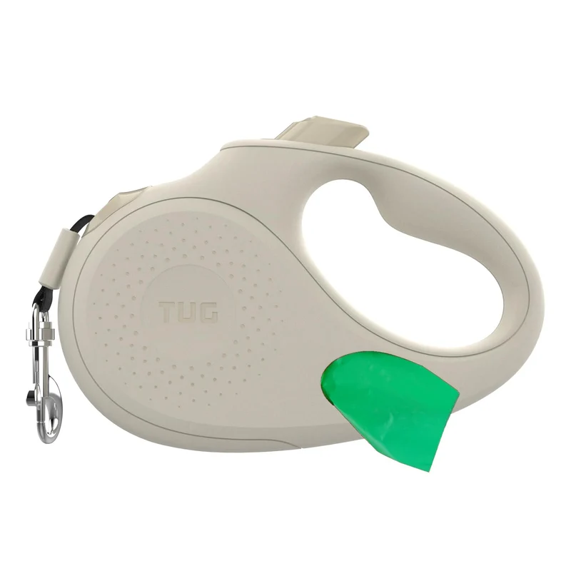 TUG Oval 360° Laisse Rétractable Sans Enchevêtrement – Crème, Petite Taille