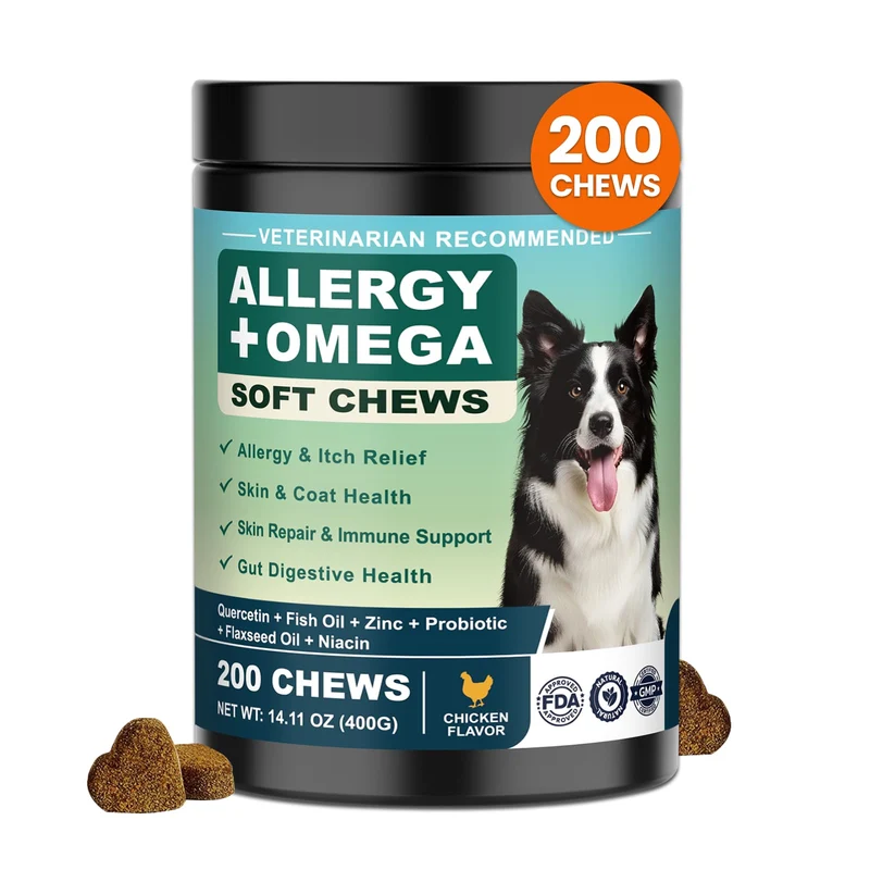 YYTKMY – Friandises Allergie Chien Oméga-3 | Démangeaisons et Pelage Sains