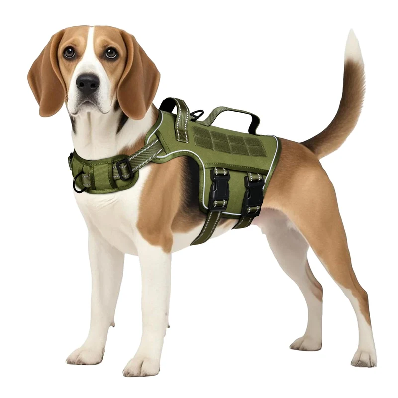 Harnais Tactique RunFido – Taille Moyenne, Pas de Tir, Poignee, MOLLE et Reflectif