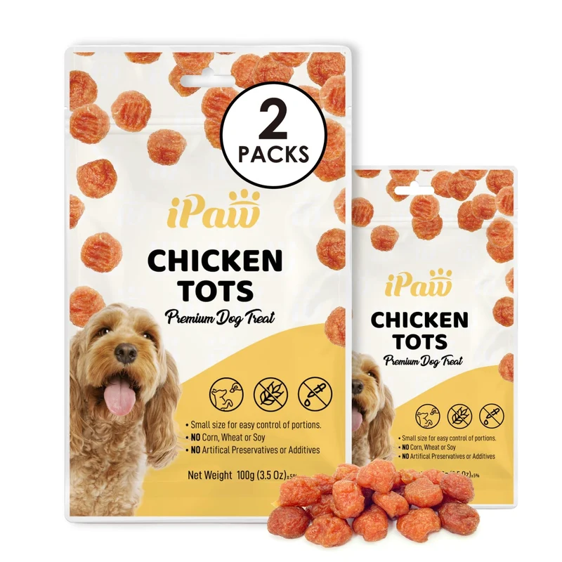 iPaw 2 Saver Combo – Croquettes Tots Poulet hypoallergéniques, idéal pour l’entraînement chien | 2 packs
