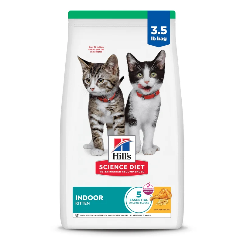 Hill's Science Diet Chaton Indoor - Croquettes au Poulet, Sac 3,5 lb