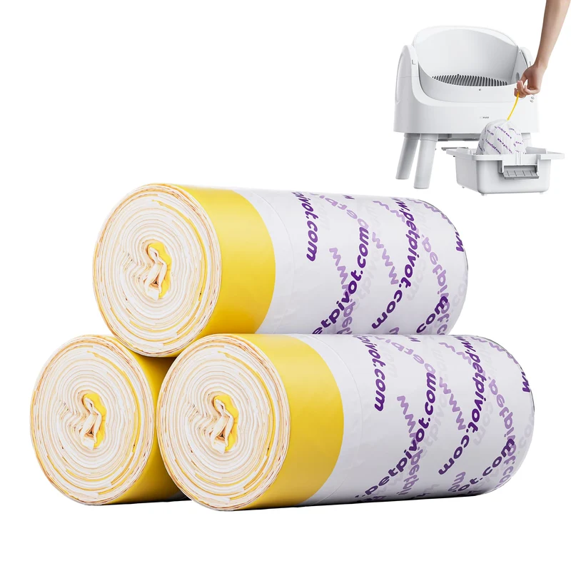 PetPivot Doublures pour Bac à Litière AutoScooper 11 – 60 pièces (3 rouleaux)