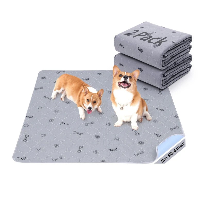 PICK FOR LIFE Tapis Lavables pour Chiens — 2 Pièces 31x36 pouces, Absorbants et Antidérapants