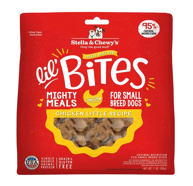 Stella & Chewy's Lil' Bites Poulet – Repas Cru Lyophilisé pour Petit Chien, 7 oz