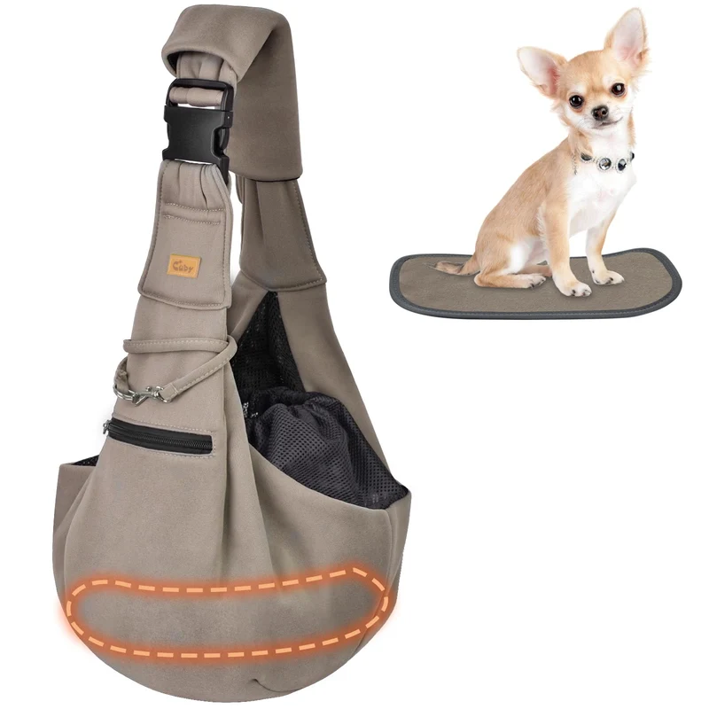 CUBY Sling Porte-Petits Animaux — Porte-Chien et Chat Sans Mains, Confort et Sécurité