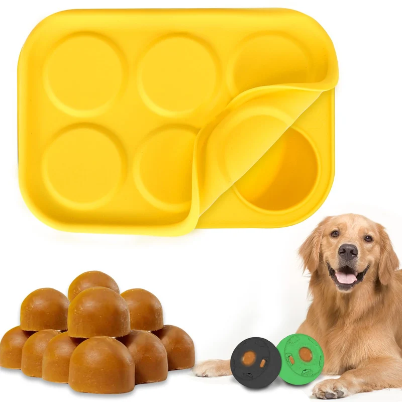 BABORUI – Moules Silicone 6 Cavités XL avec Couvercle pour Friandises Canines