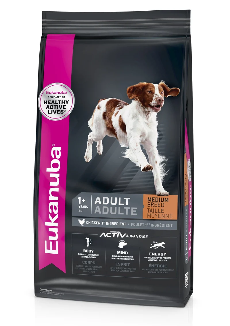 Nourriture Eukanuba chien adulte moyenne race 30lb