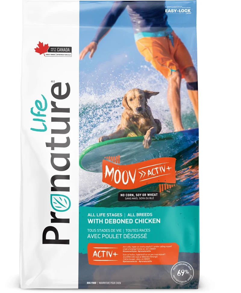 Nourriture Pronature Life Moov Activ+ chien au poulet 11.3kg