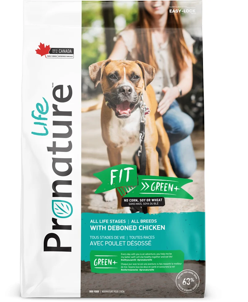 Nourriture Pronature Life Fit Green+ chien au poulet