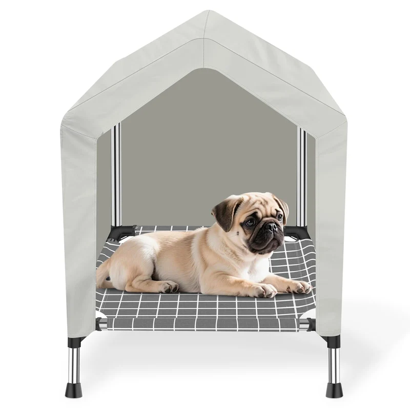 Dopliv Maison pour Chien surélevée – Abri Étanche Intérieur/Extérieur | Tente pour Chien et Chat