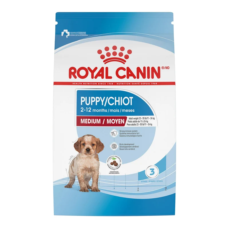 Royal Canin Nutrition Santé pour chiots de taille moyenne — Croquettes sèches, 4 lb